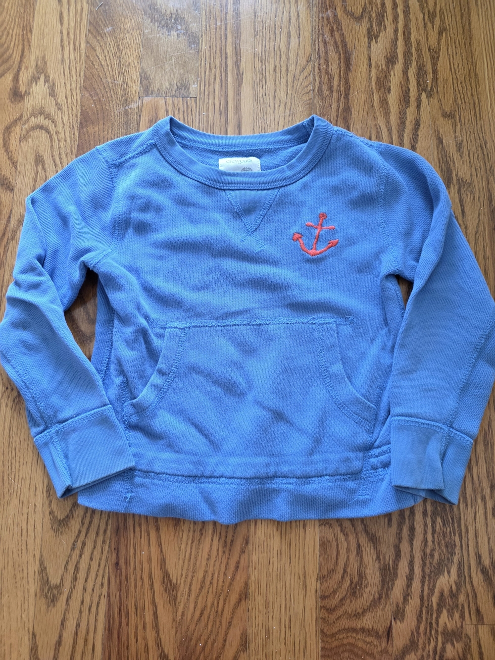 Crewcuts Blue Sweatshirt with Red Anchor Accent